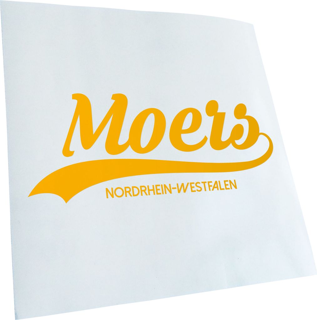 Kiwistar - Autoaufkleber - Moers Nordrhein-Westfalen - Gelb - 40x16cm - Aufkleber für Auto, Laptop, Fahrrad, LKW, Motorrad mehrfarbig JDM Decal Ra...