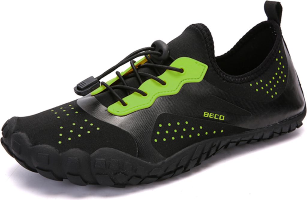 BECO the world of aquasports Badeschuhe Barfußschuhe BECO "AquaVenture" Atmungsaktiver Strandschuh mit Barfuß-Feeling schwarz-grün 35