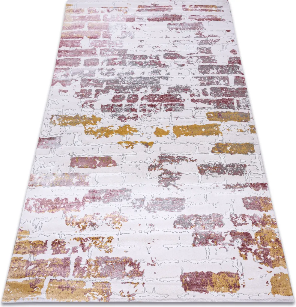 Tapis acrylique DIZAYN 125/5057 rose multicolore 80x300 cm pour couloir