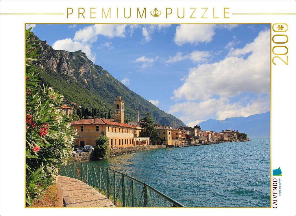 CALVENDO Puzzle Uferpromenade Gargnano 2000 Teile Puzzle quer | 2000 Teile Lege-Größe 90x67cm Foto-Puzzle für glückliche Stunden