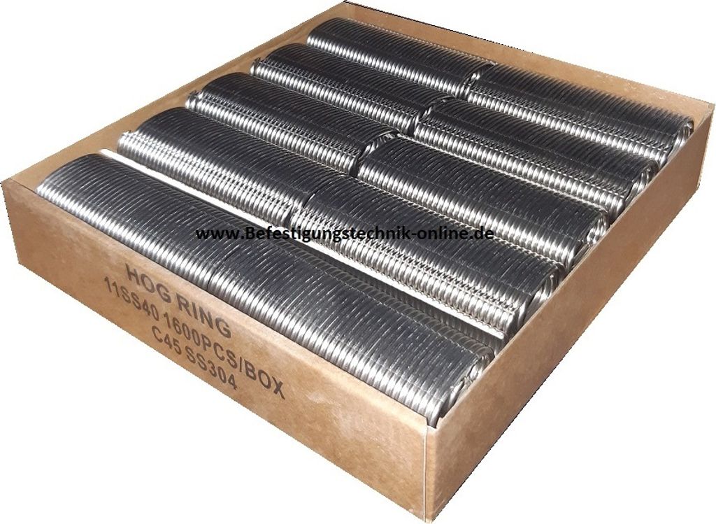 C-RING Klammer Hog RING 11GLF40 HR45 GALFAN 11GA hochfest Produktbild 