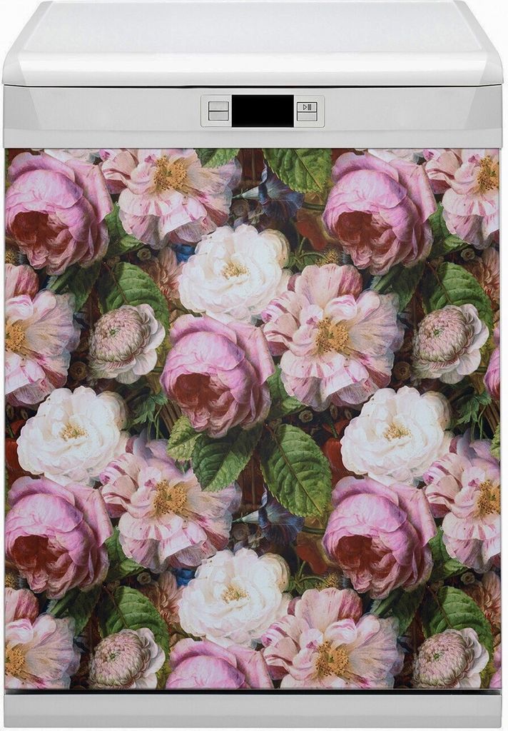Abwaschbar 60x70 cm Geschirrspüle Magnetmatte Küche Dekorative - Gartenrosen