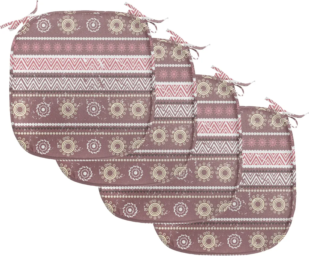 Coussin d'Assise Confortable pour Salle à Manger Lot de 4 Style Antique