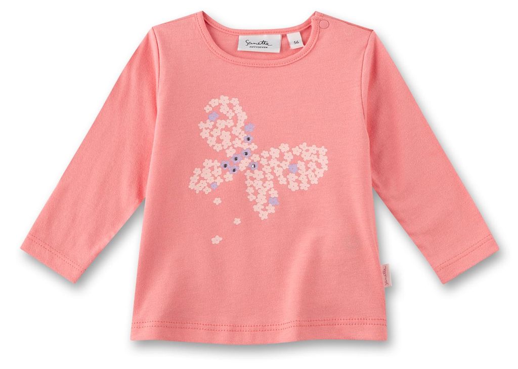 Sanetta Fiftyseven Mädchen-Langarmshirt rot Schmetterling 56