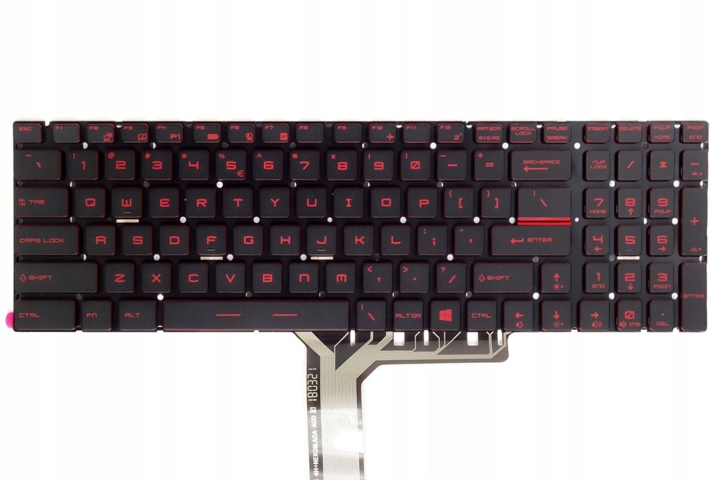 Tradebit Laptop-Tastatur für MSI GL62 GL63 GL72 GL73 GV62 US QWERTY Beleuchtet