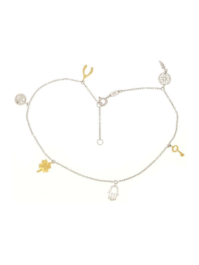 Gerry Eder 45.1041 Damen Fußkettchen Bicolor Gold 25 cm