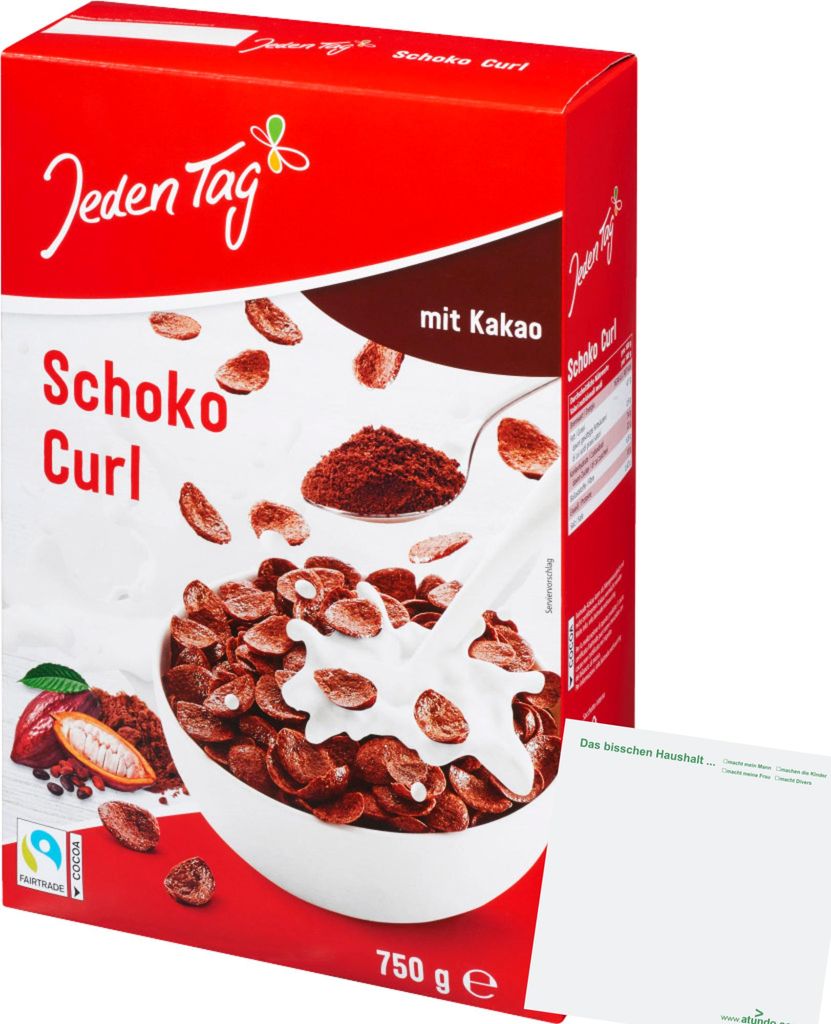 Jeden Tag Schoko Curl (750g Packung) + usy Block