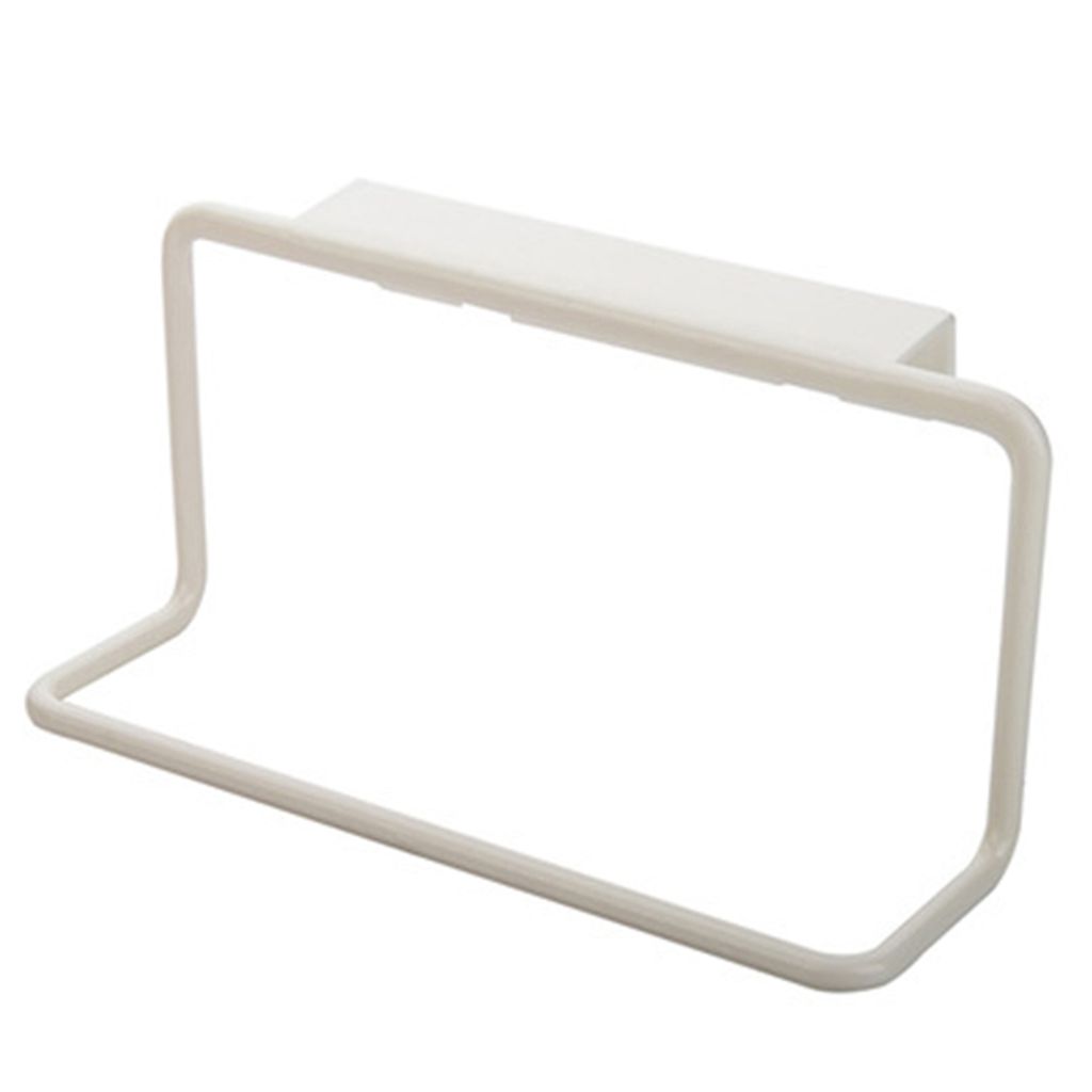 Handtuchregal Hanging Halter Organizer Badezimmer Küchenschrank Schrank Kleiderbügel-Weiß