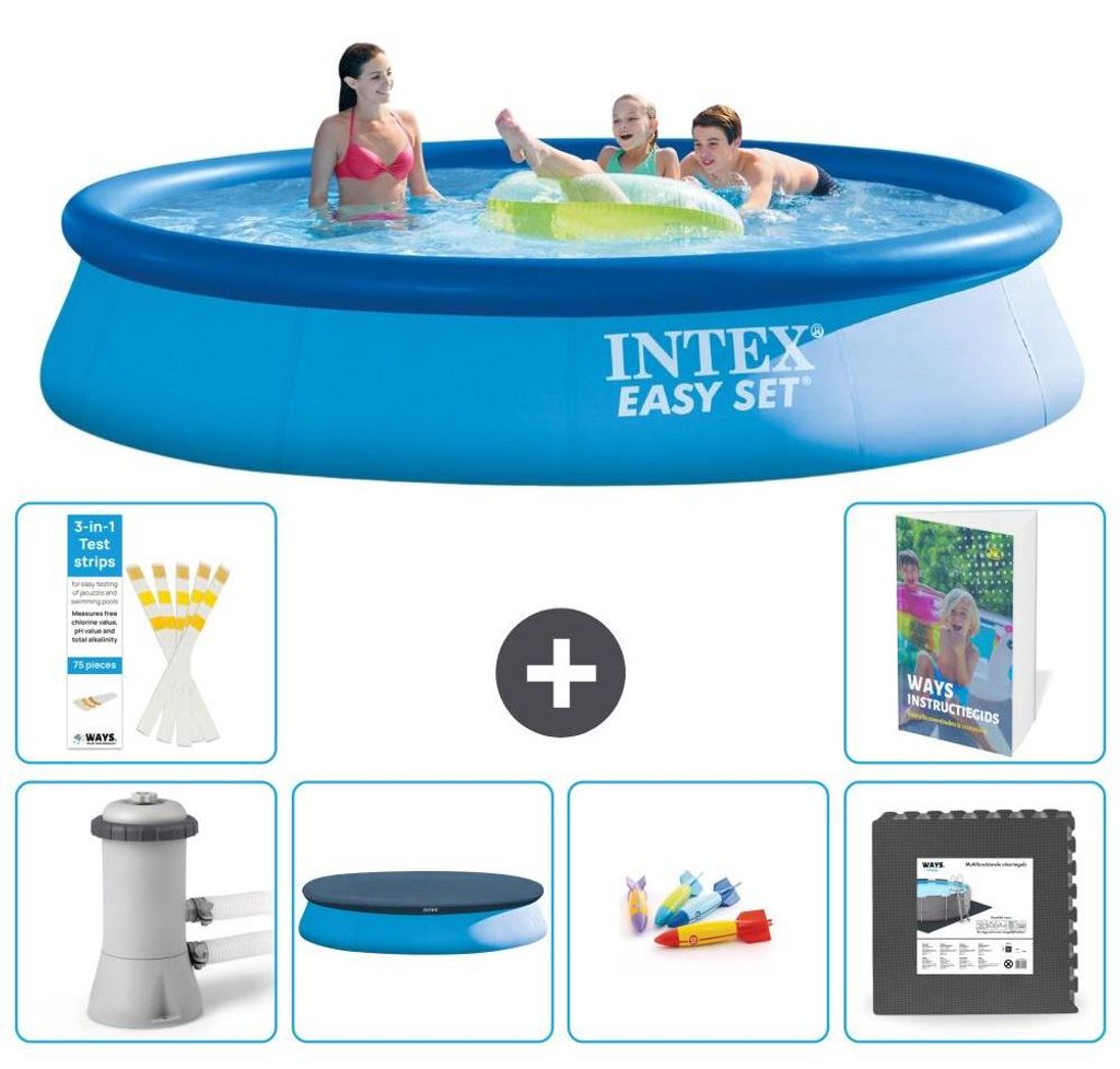 Easy Set Pool Rund - 396x84 cm - 7-teilig S317