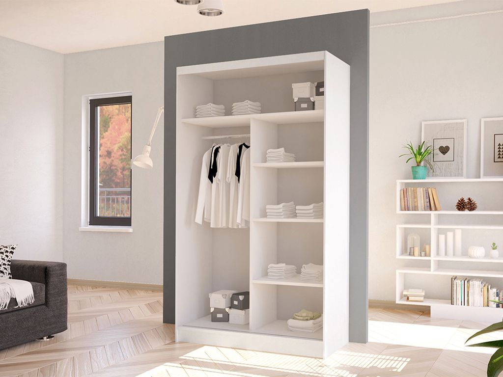 Úzka šatníková skriňa 100 cm s posuvnými dverami ARAPO 1 - Obrázok produktu 
