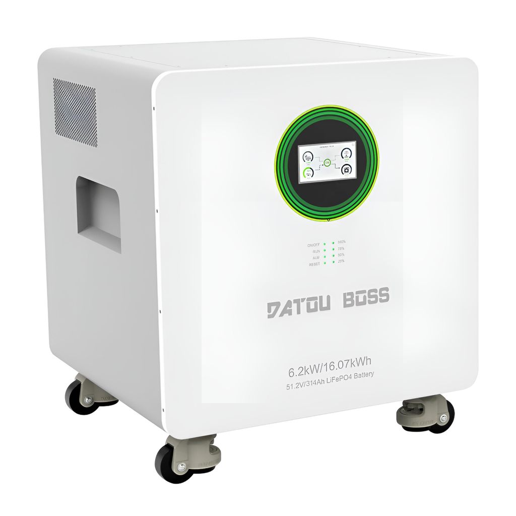 48V 6200W Hybrid-Wechselrichter mit 16,07kWh 314Ah LiFePO4 PV Solarspeicher