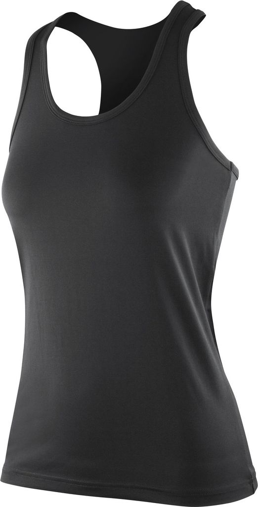 Spiro Damen Impact Softex Fitness Tank Top PC2622 (XL) (Schwarz)