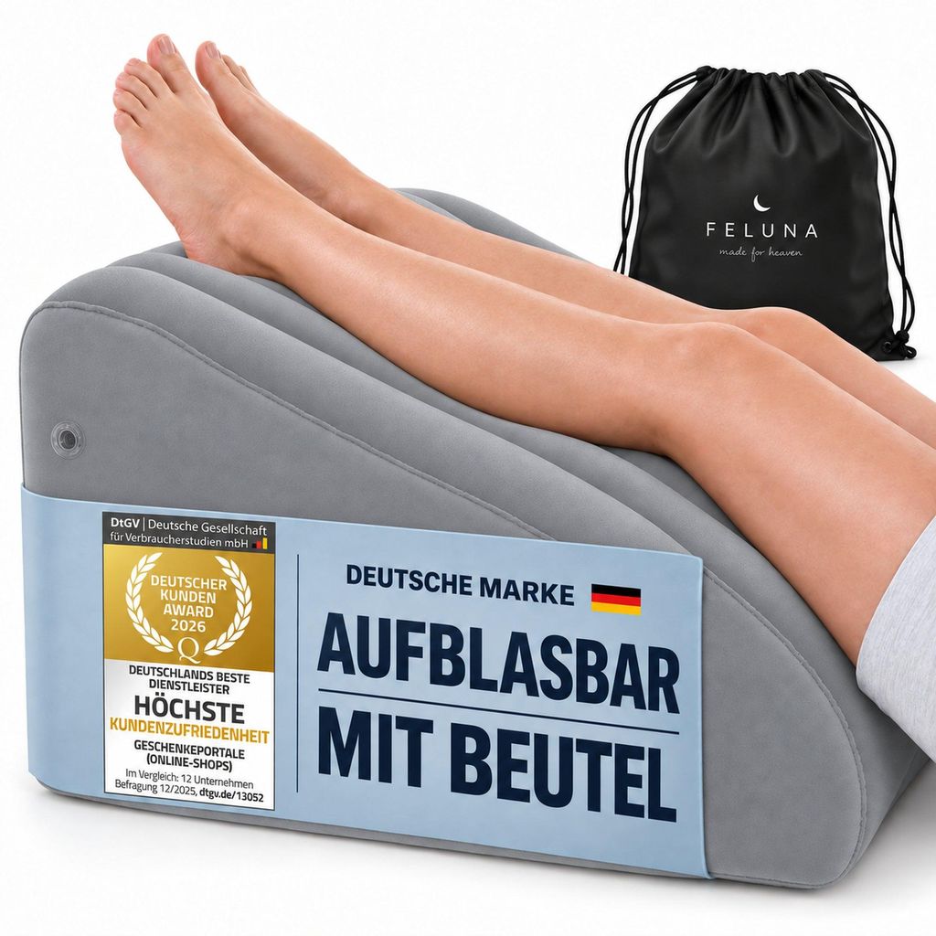 Feluna Aufblasbares Rückenentlastungskissen Grau, Produktbild 