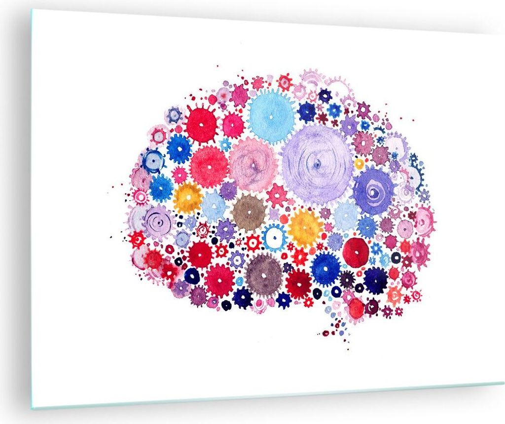 Bilder auf glas - Gehirn Innovation Inspiration - 70x50cm - Glasbilder - Wandbilder - Kunstdruck - zum Aufhängen bereit - Wanddekoration aus Glas ...