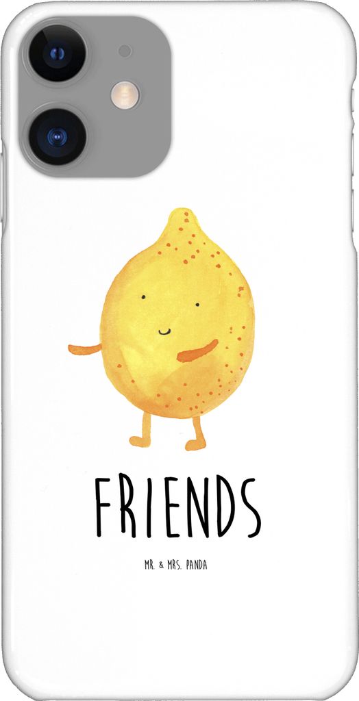 Mr. & Mrs. Panda Iphone 11 Handyhülle Beste Freunde Zitrone - Weiß - Geschenk, Gute Laune, Handy Case, Cover, Hülle, Fehlende Keywords, Smartphone