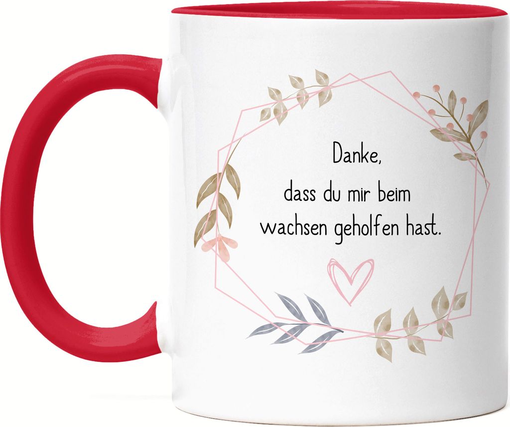 Erzieherin Tasse Rot Danke Für Hilfe Beim Wachsen Kindergarten Abschiedsgeschenk Kindergarten Kita