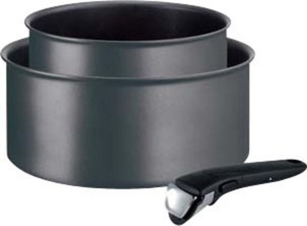 Set mit 2 schwarzen, antihaftbeschichteten töpfen (16/20 cm). Tefal L6859202