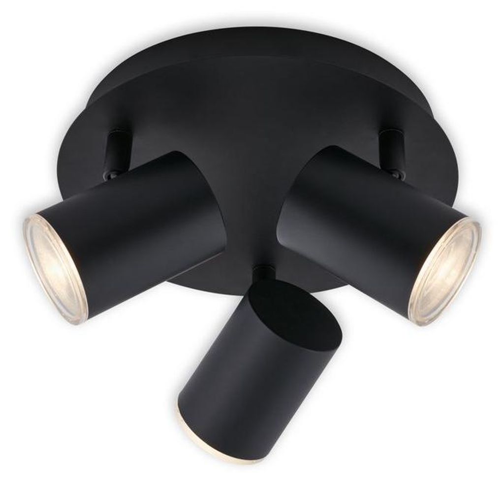 LED Badleuchte Spotleuchte 3xGU10 IP44 5 W schwarz Produktbild 