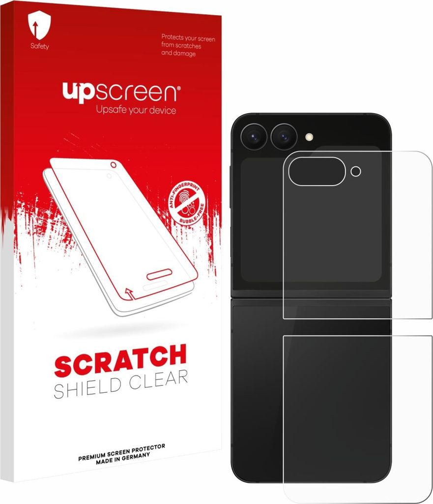 upscreen Schutzfolie für Samsung Galaxy Z Flip 7 FE (Rückseite) Displayschutz Displayschutzfolie Folie Klar Transparent