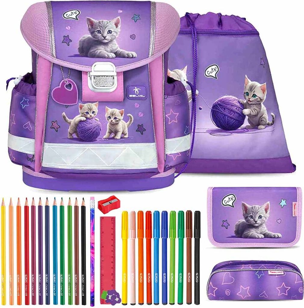 Belmil Schulranzen Set Classy Little Kittens 10-teilig Produktbild 