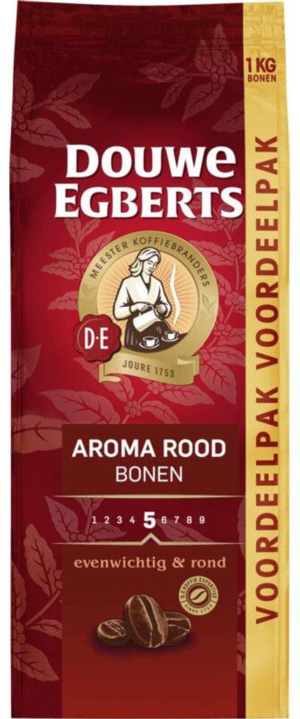 Douwe Egberts Aroma Rood Whole Coffee Beans 1000g – Appena Immagine del prodotto 