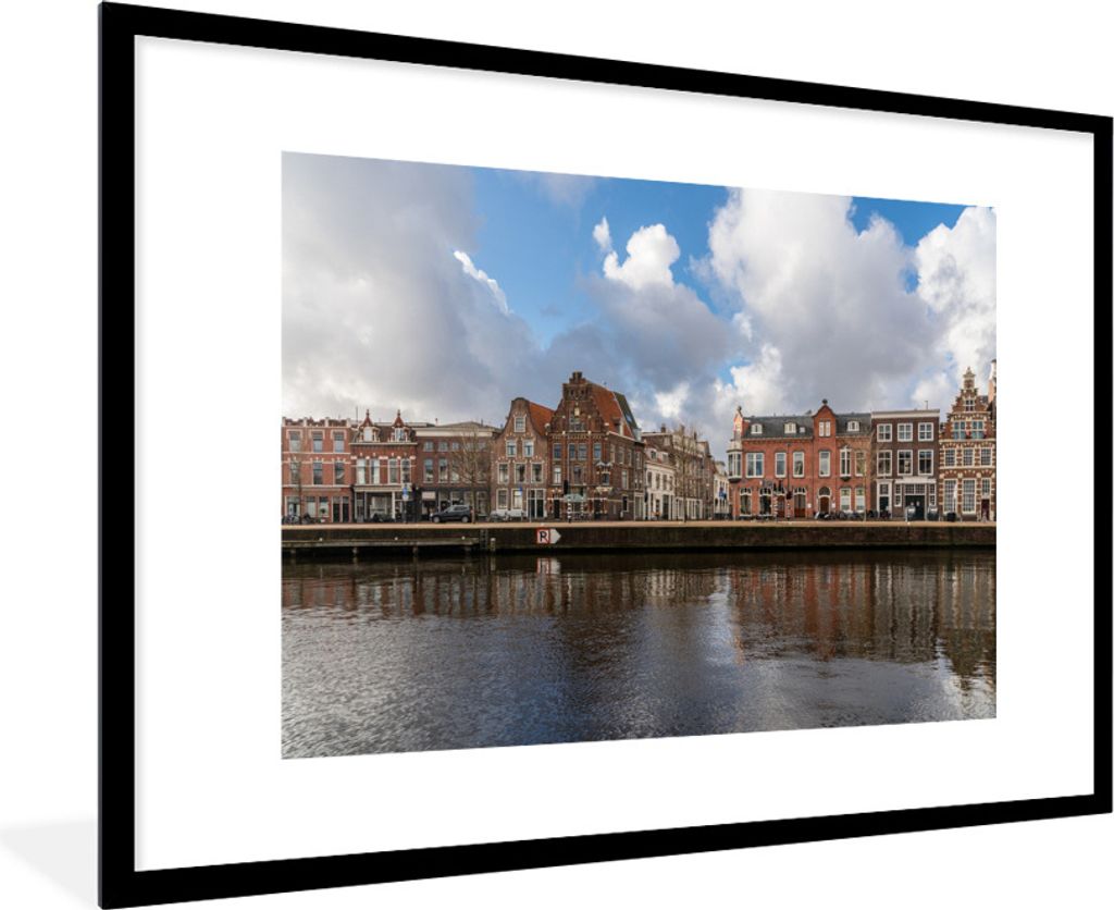 MuchoWow Gerahmtes Poster Alt - Architektur - Haarlem 90x60 cm - Poster mit Schwarzem Bilderrahmen Wandposter Rahmen Foto Bilder - Wanddekoration...