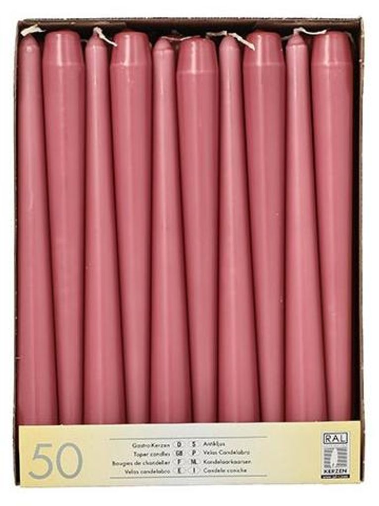 Leuchterkerzen Ø 2,2 cm · 25 cm altrosa Produktbild 