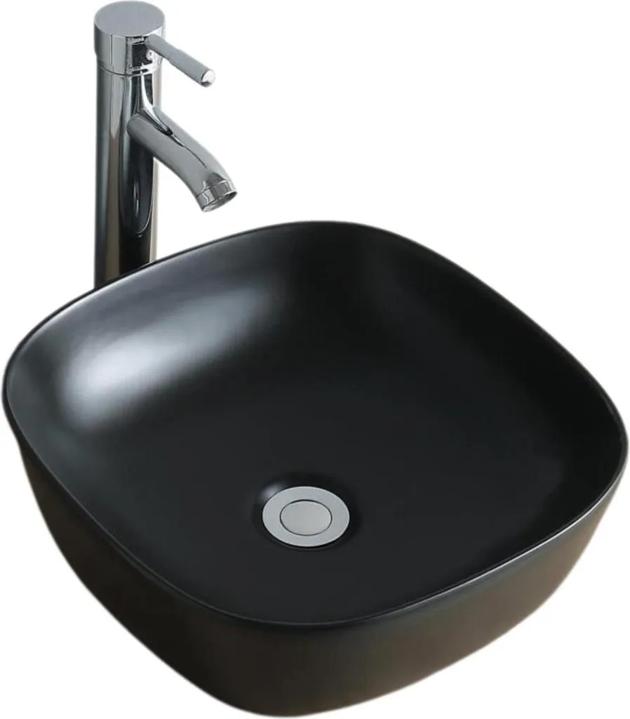 Lavabo Appoggio Ceramica Diego Quadrato | Design Moderno Minimal - 2