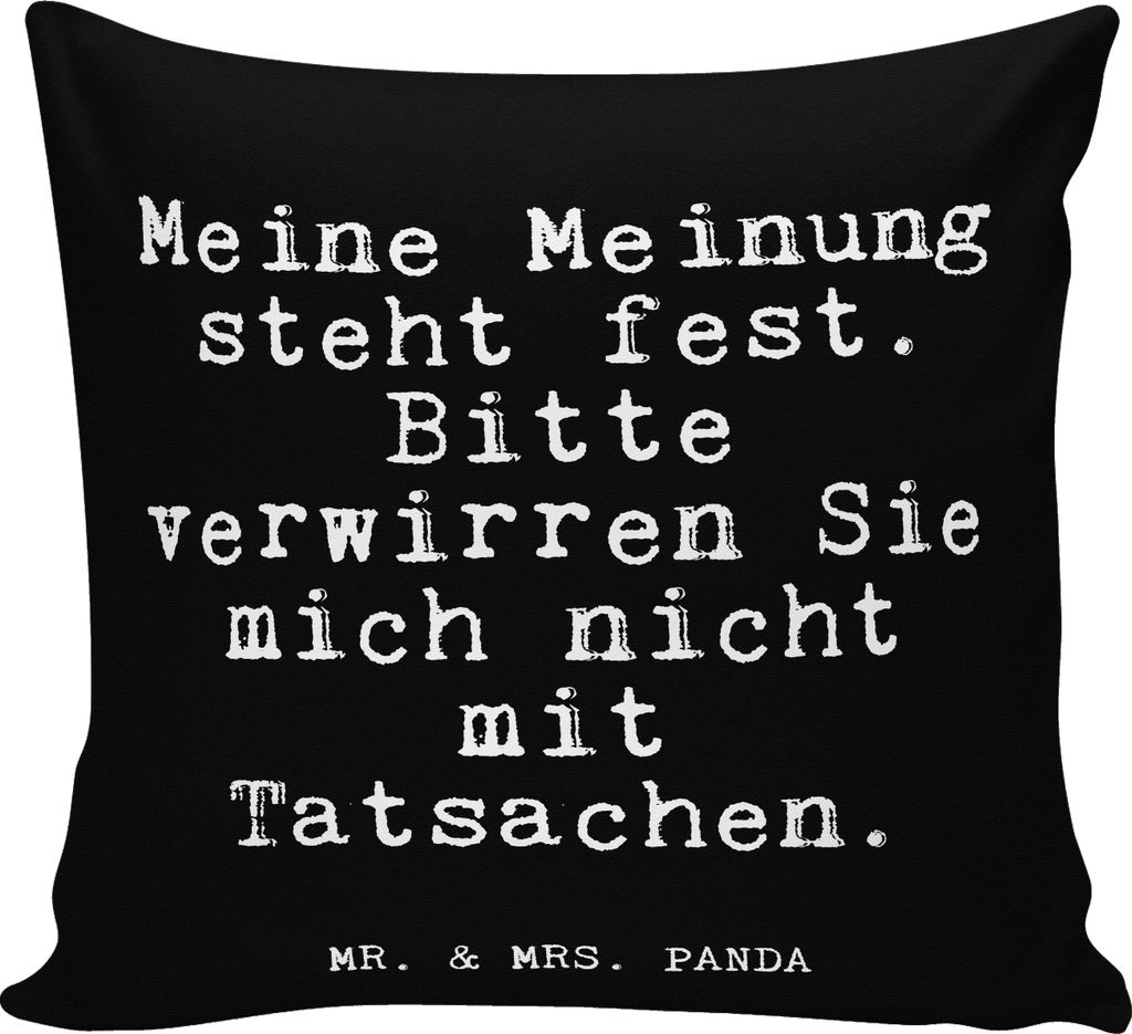 Mr. & Mrs. Panda Kuschelkissen Meine Meinung steht fest.... Produktbild 