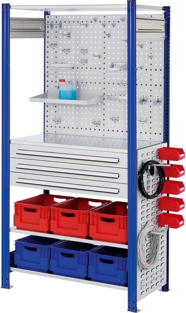 Kappes RasterPlan Steckregale 2000x1000x500mm Modell 8 enzianblau