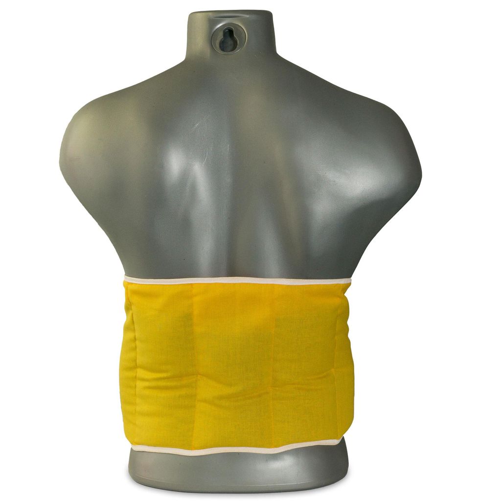Wärmekissen Johanniskernkissen Gürtel mit Klettverschluss - ca. 135cm - 7-Kammer. Körnerkissen - mango