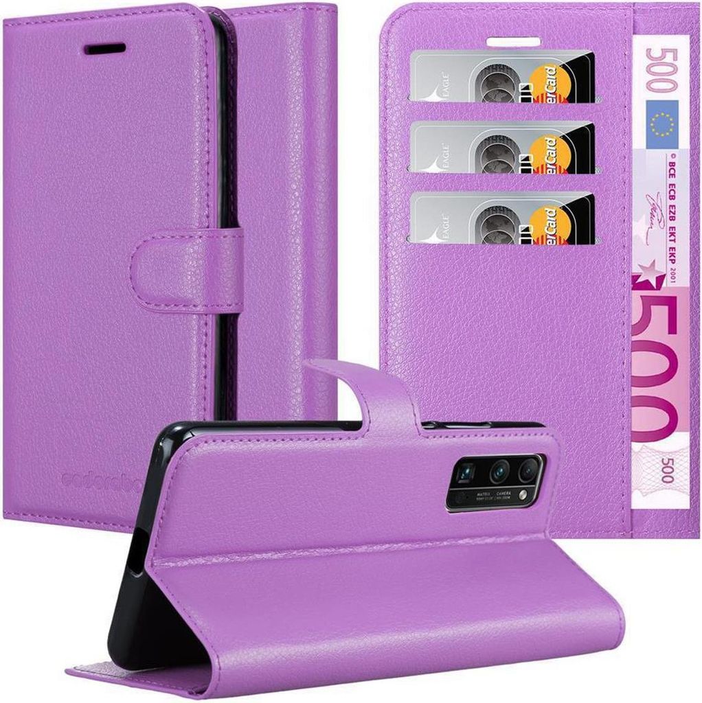 Cadorabo Hülle für Honor 30 PRO Schutz Hülle in Lila Handyhülle Etui Case Cover Magnetverschluss