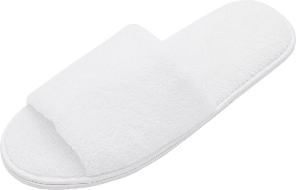 Frottierslipper, Universalgröße, weiß, vorteilhaftes 10er Set