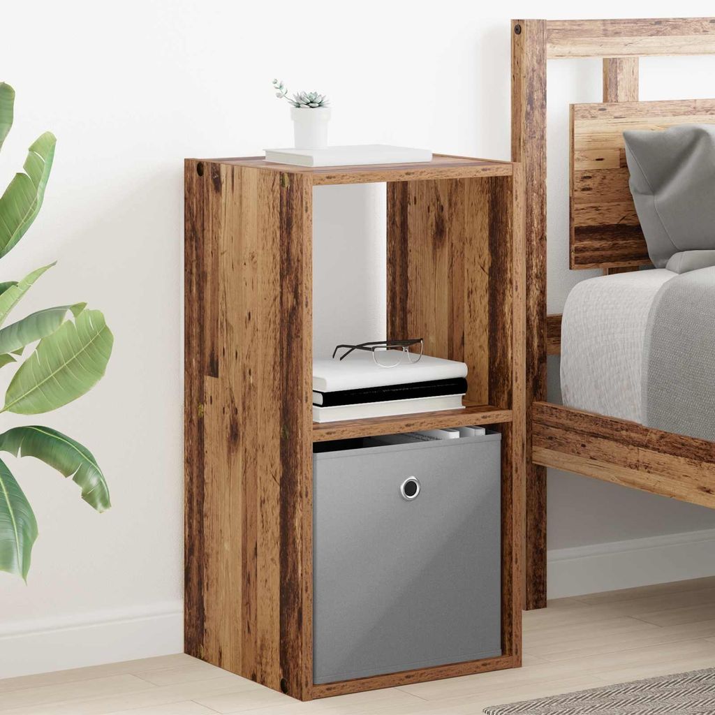 vidaXL Nachttisch Altholz 35 x 32 x 68,5 cm Holzwerkstoff