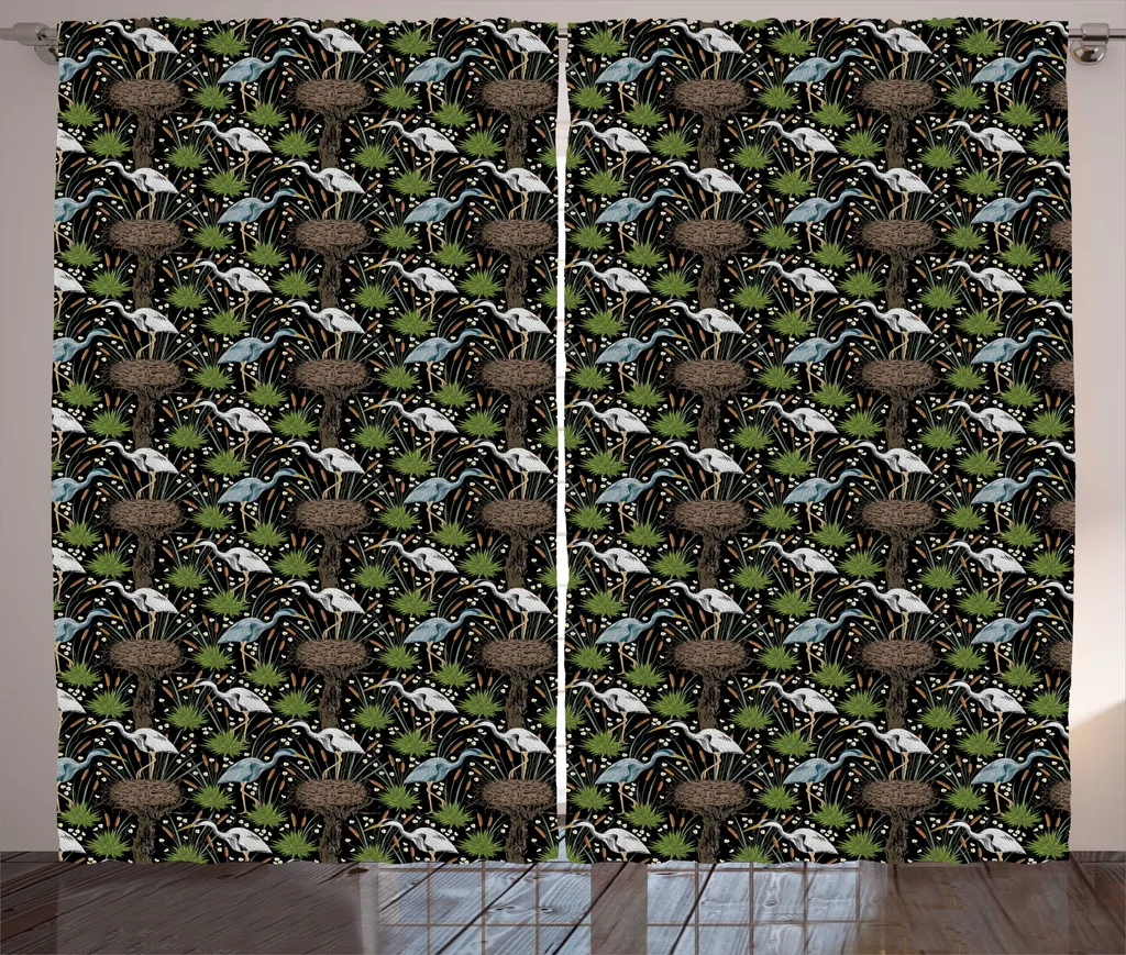 Rideau pour Baie Vitrée Ambiance Nature Rustique 280x225cm Multicolore