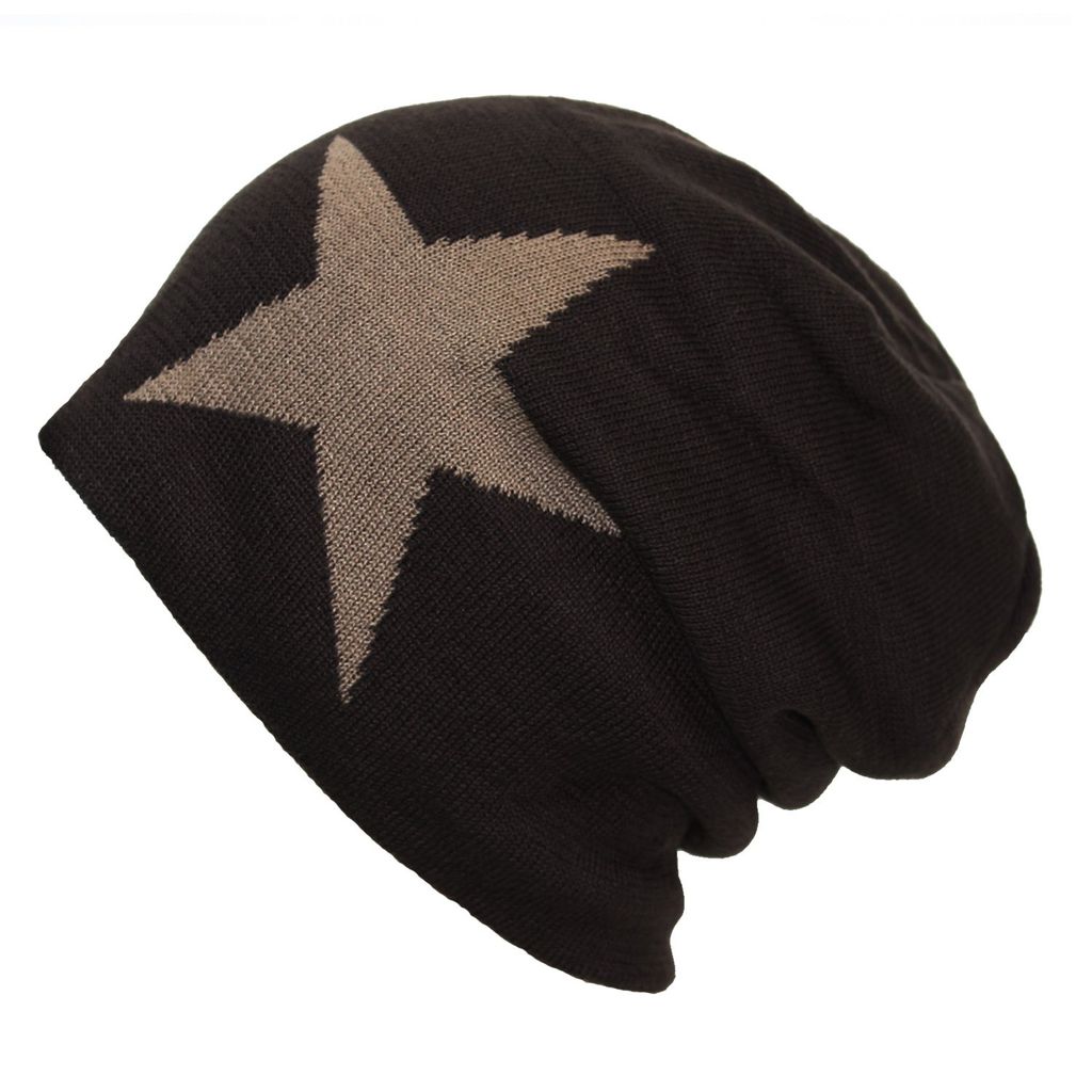 Ella Jonte Beanie Long Beanie Slouch Mütze 3 Farben Sterne