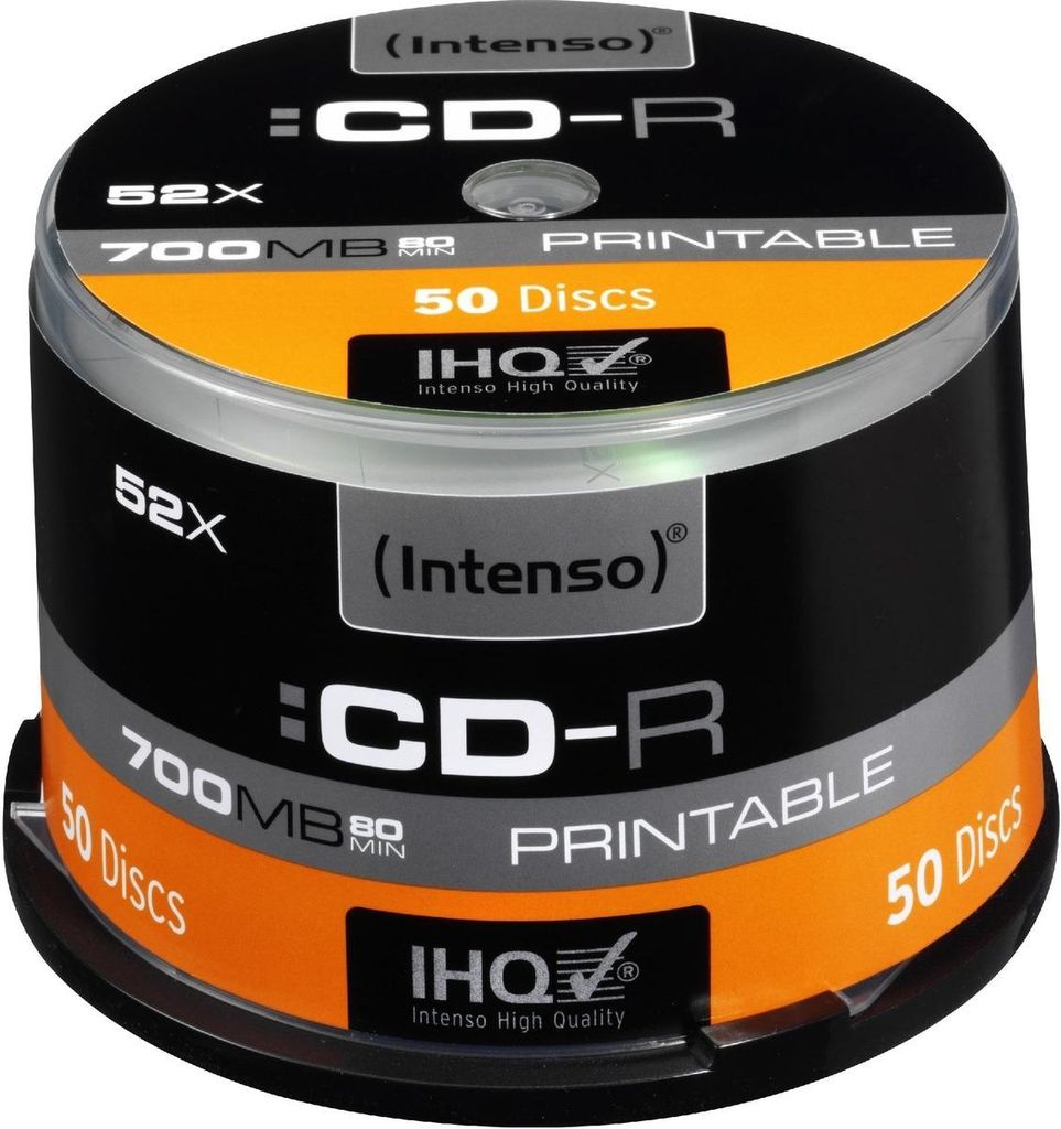 Intenso CD-R 700MB / 80min printable, Tortenschachtel Produktbild 