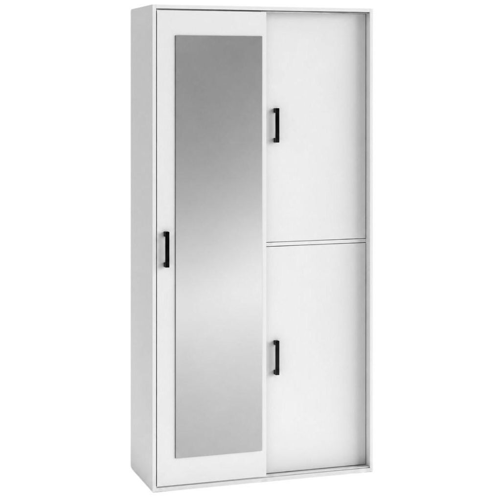 BEAUTYSOFA | Kleiderschrank LANO 100 cm Weiß Schrank mit Produktbild 