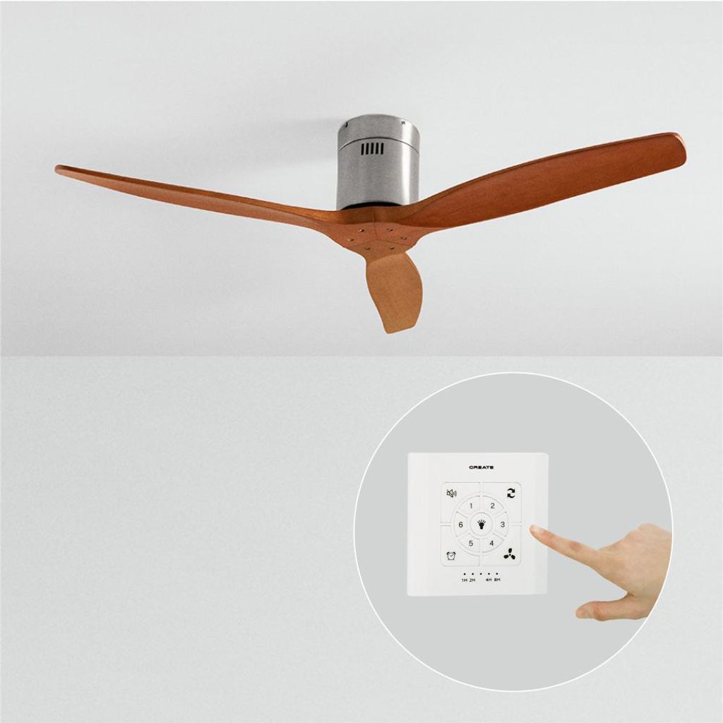 WIND CALM NATURAL WOOD - Leiser Deckenventilator 40W 100% Holz