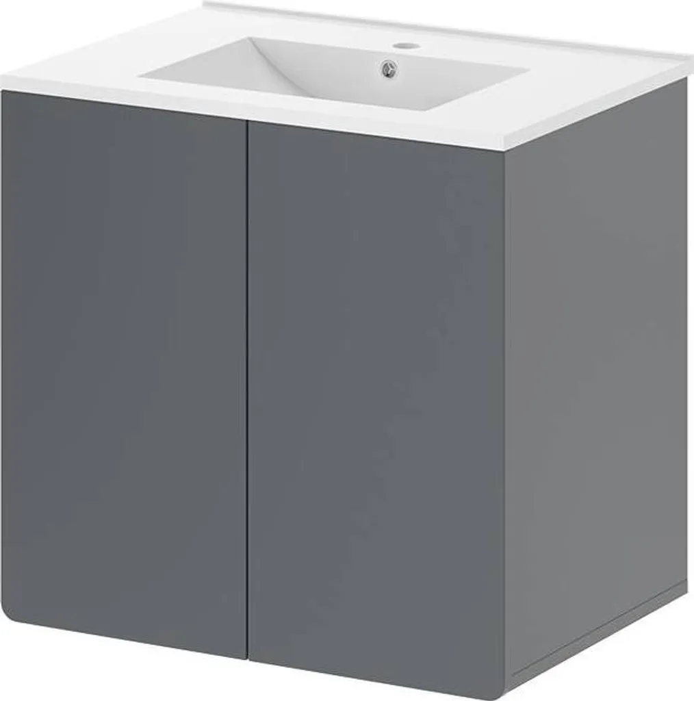 Vicco Izan Meuble sous Lavabo Gris Modèle 41604 pour Salle de Bain Design