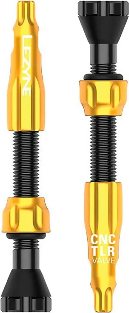 Lezyne CNC TLR Valve Gold 44mm - Valve Tubeless Gallus en Aluminium CNC