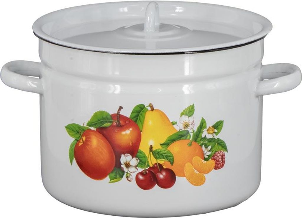 Früchte Emaille Kochtopf Topf 7 Liter ca 23cm emailliert Produktbild 