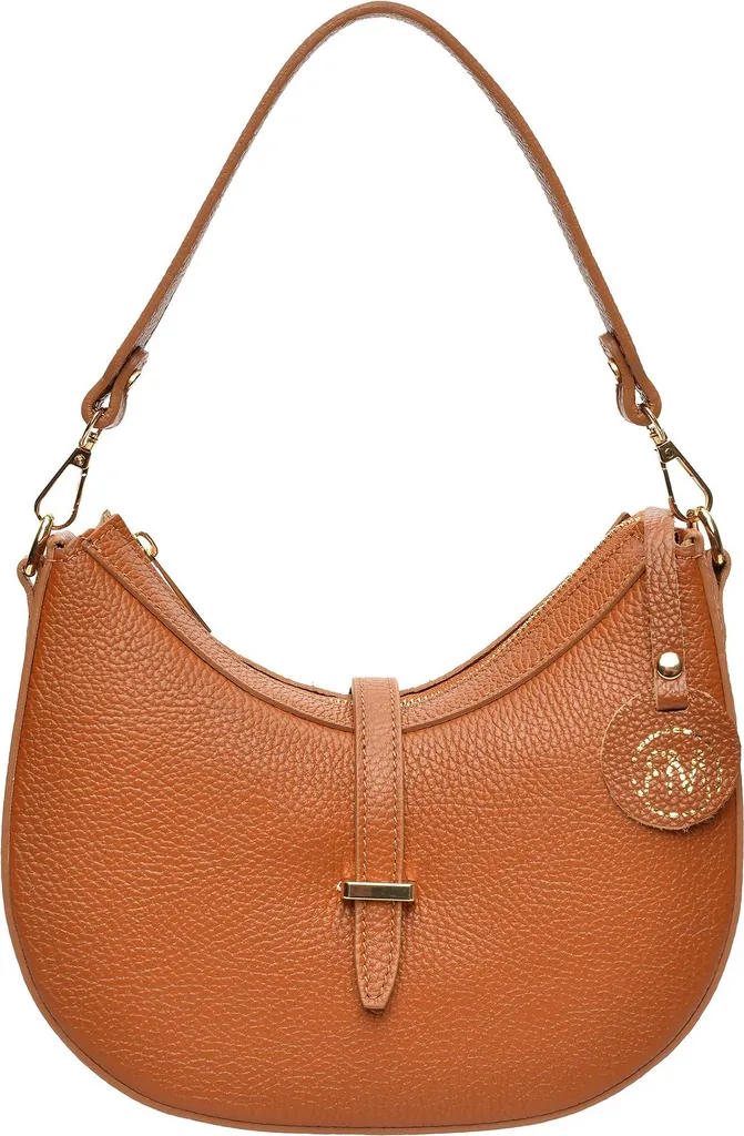 Petit Sac à Main Cognac Roberta M - Besace Femme Chic en Cuir AW25