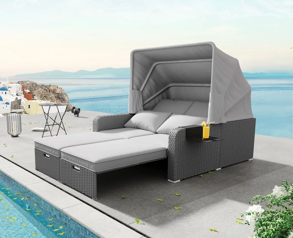 Canapé Outdoor Anti-UV en Polyrattan : Solution de Détente pour Balcon