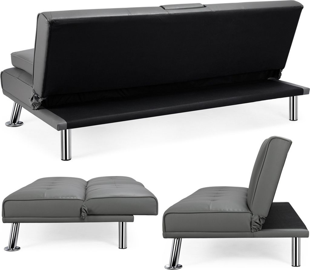 Yaheetech 3er-Sofa Schlafsofa Couch mit Tassenhalter Produktbild 7