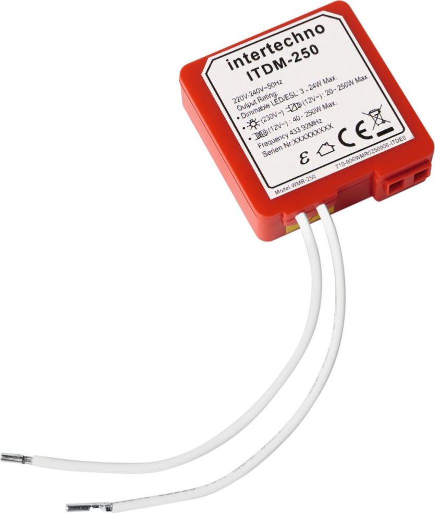 Intertechno Funk Universaldimmer ITDM-250 für dimmfähige Leuchtmittel Smart Home
