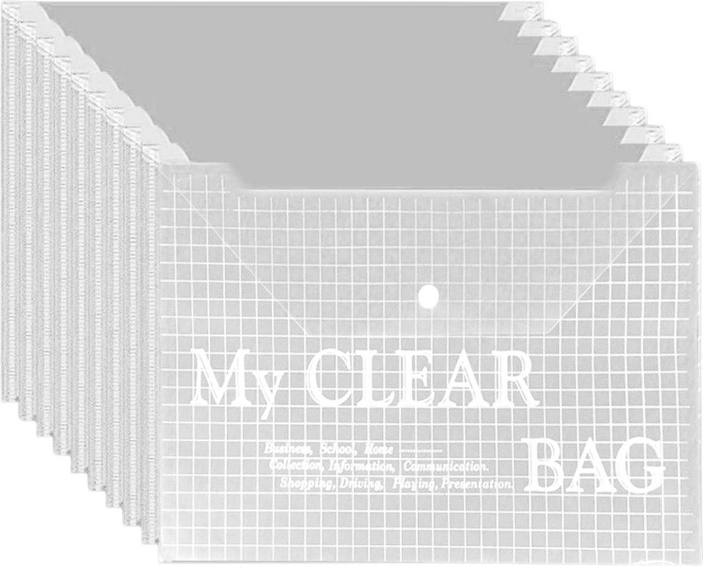 Ordnerumschlag mit Verschluss transparent transparent A4 20 Stück