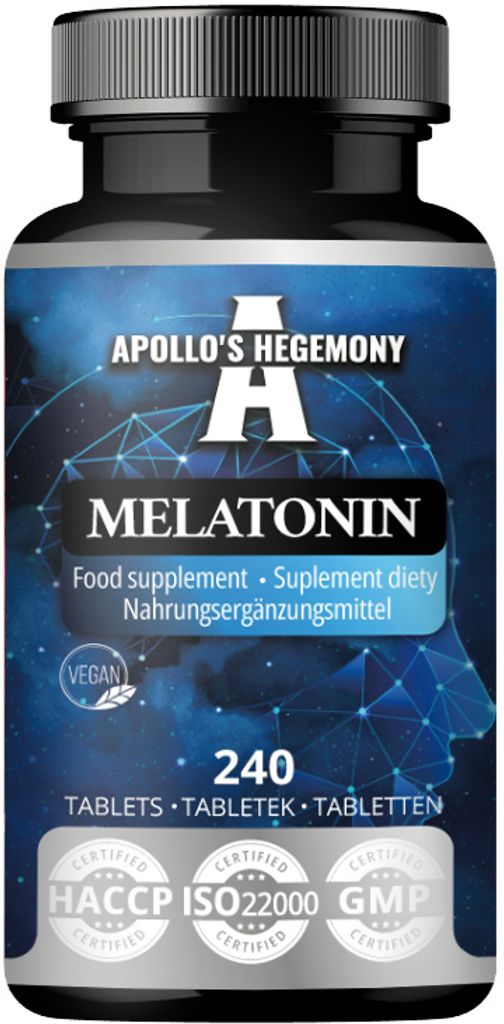 Melatonin 240 Vegane Tabletten - 1mg pro Portion - 480 Produktbild 