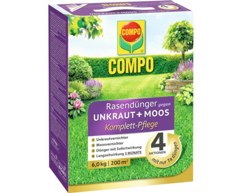 COMPO FLORANID® nawóz do trawników przeciw chwastom + mech Zdjęcie produktu 