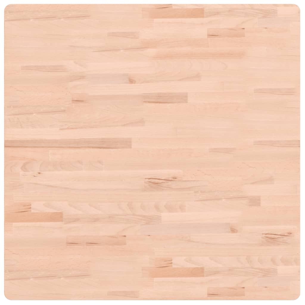 Tischplatte 80x80x2,5 cm Quadratisch Massivholz Buche
